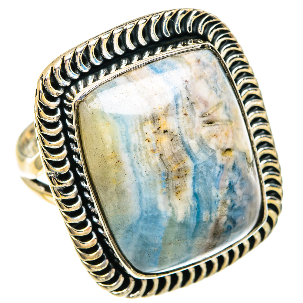Blue Scheelite Rings handcrafted by Anasilvercos - RING82570