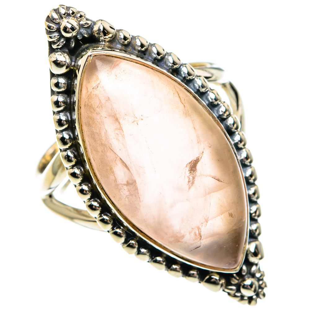 Rose Quartz Rings handcrafted by Anasilvercos - RING82591