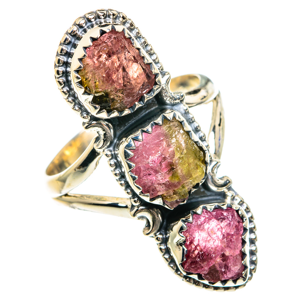 Watermelon Tourmaline Rings handcrafted by Anasilvercos - RING82592