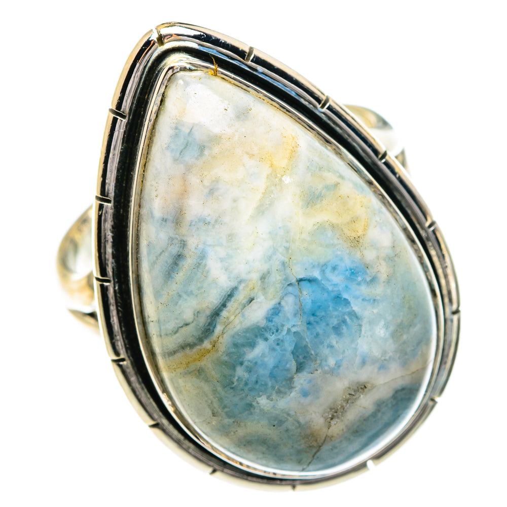 Blue Scheelite Rings handcrafted by Anasilvercos - RING82611