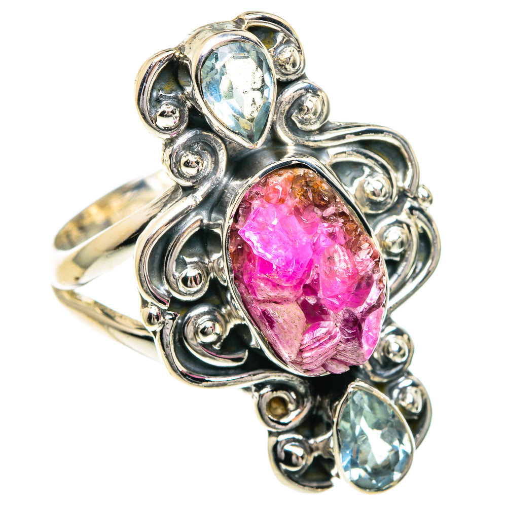 Pink Agate Rings handcrafted by Anasilvercos - RING82621