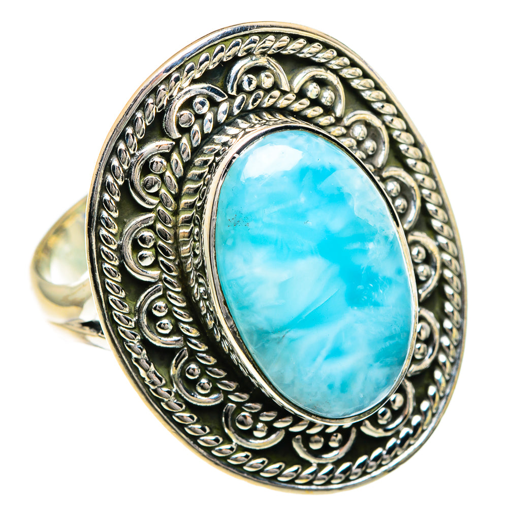 Larimar Rings handcrafted by Anasilvercos - RING82635