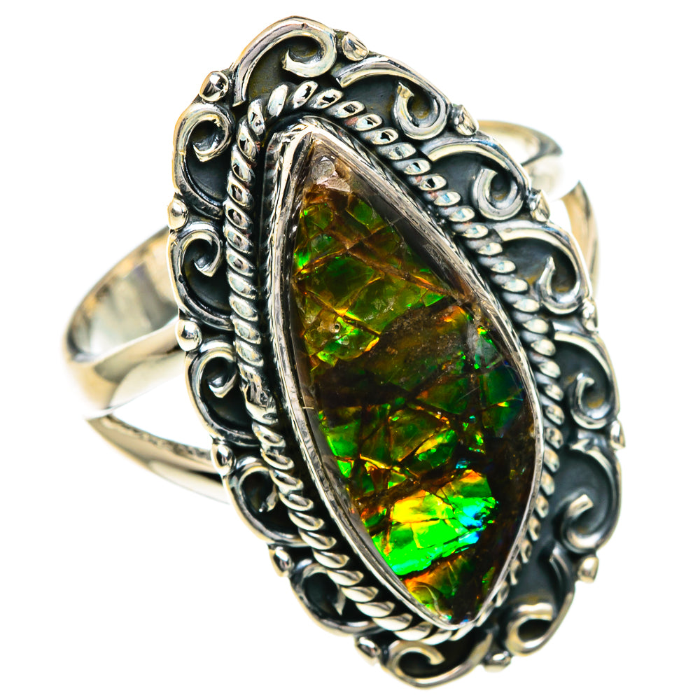 Ammolite Rings handcrafted by Anasilvercos - RING82645