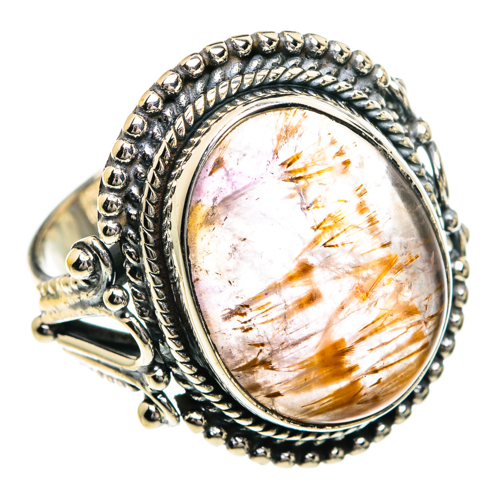 Cacoxenite Amethyst Rings handcrafted by Anasilvercos - RING82654
