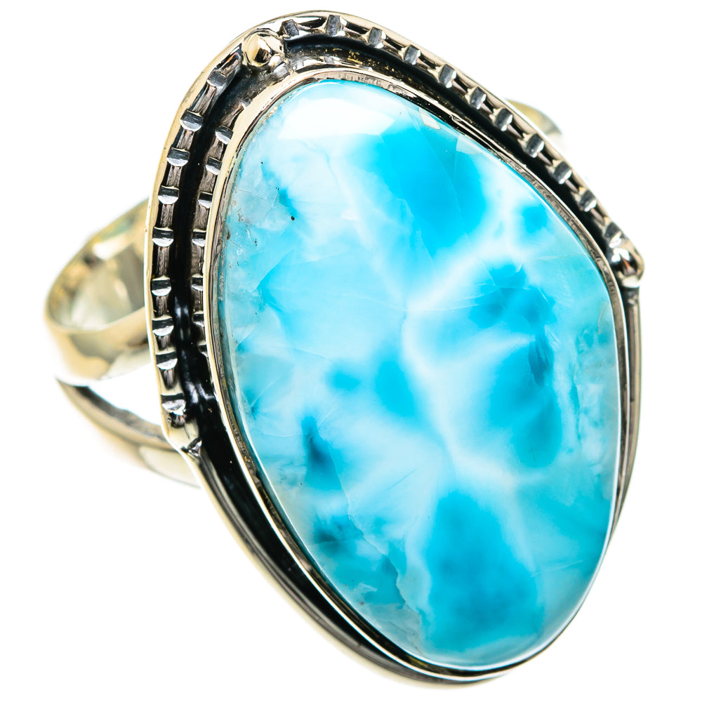 Larimar Rings handcrafted by Anasilvercos - RING82677
