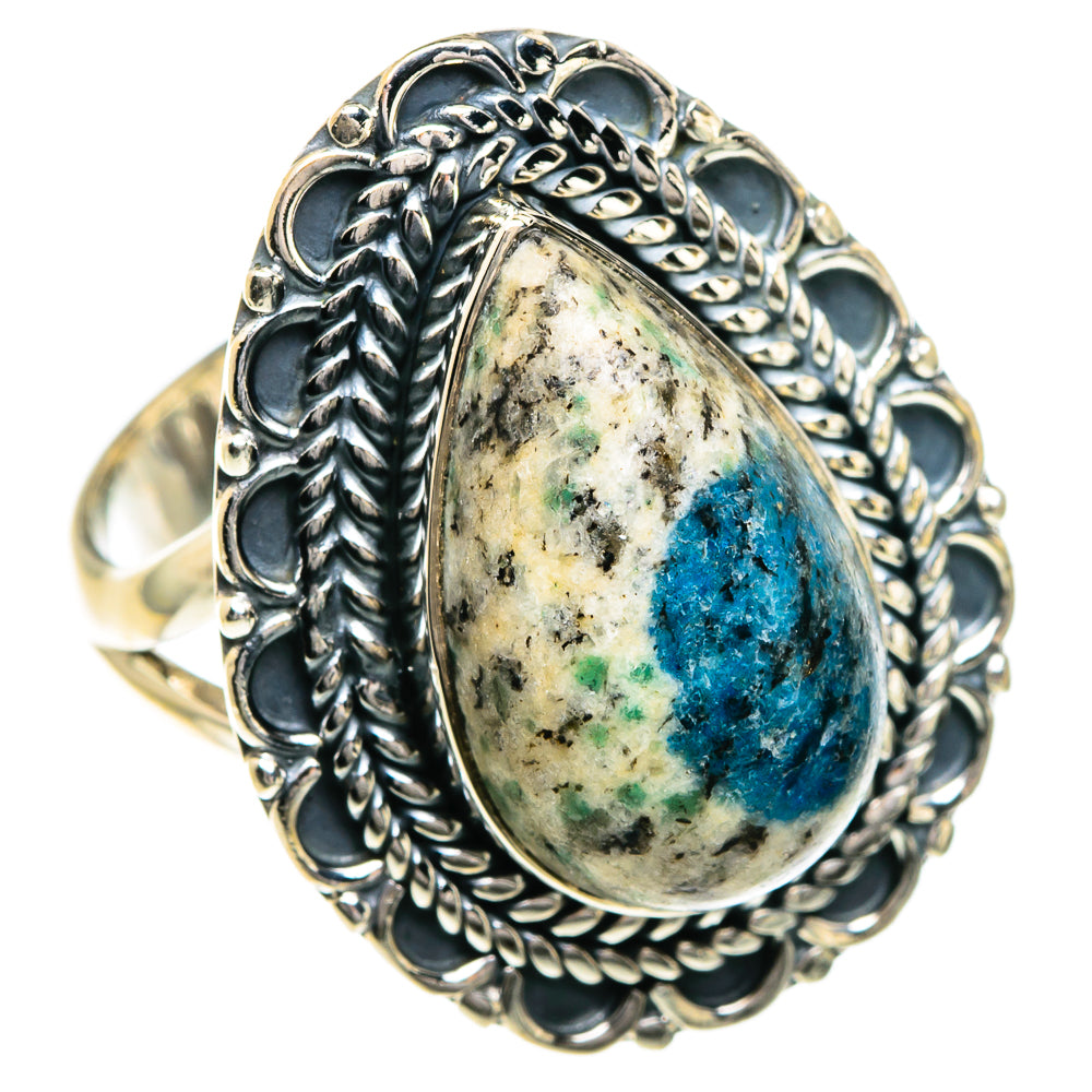 K2 Blue Azurite Rings handcrafted by Anasilvercos - RING82699 - Photo 2