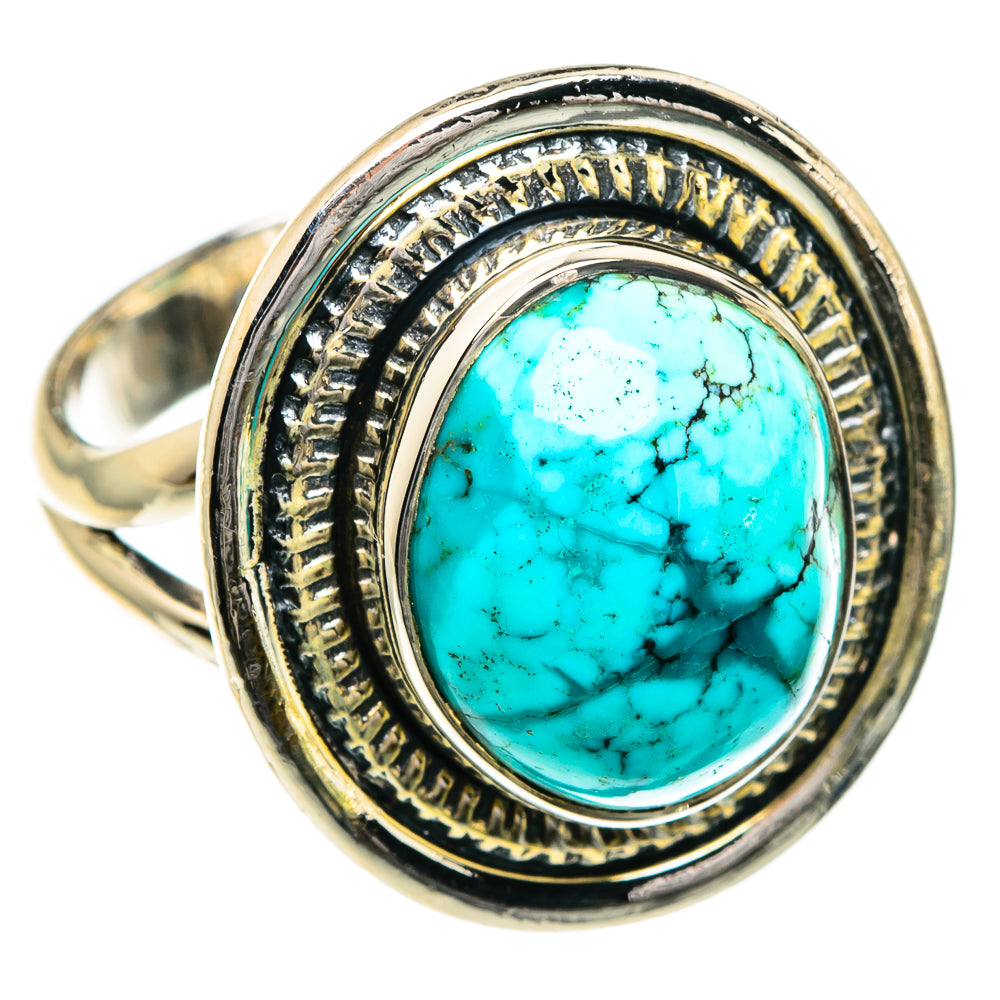 Tibetan Turquoise Rings handcrafted by Anasilvercos - RING82703