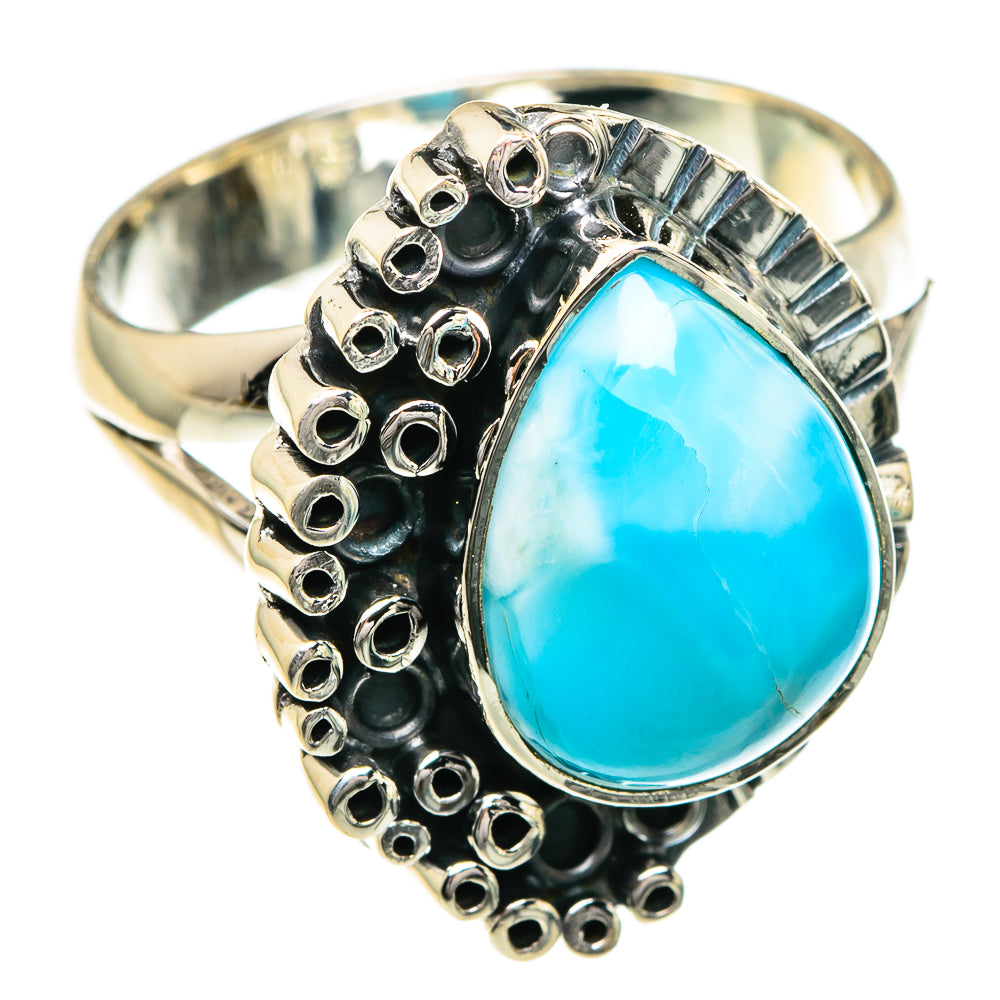 Larimar Rings handcrafted by Anasilvercos - RING82705