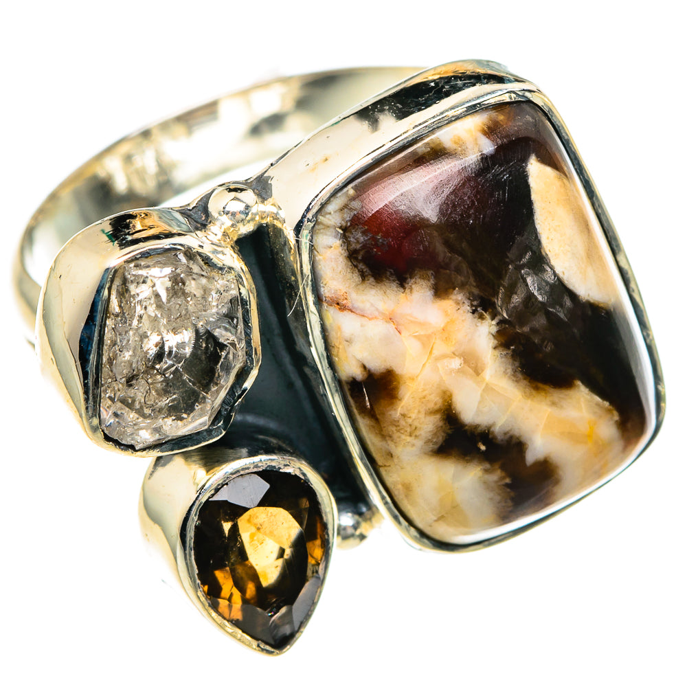 Peanut Wood Jasper Rings handcrafted by Anasilvercos - RING82714