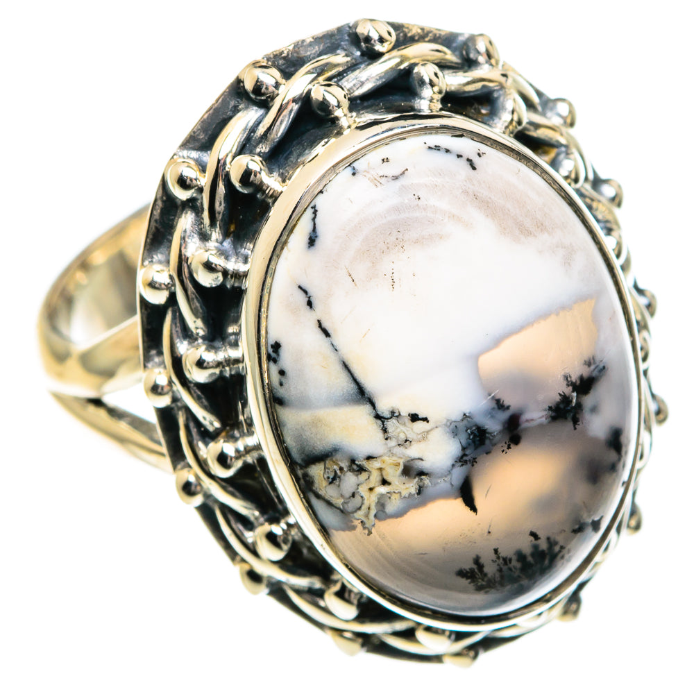 Dendritic Opal Rings handcrafted by Anasilvercos - RING82749