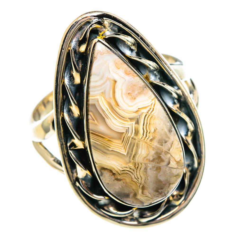 Laguna Lace Agate Rings handcrafted by Anasilvercos - RING82753