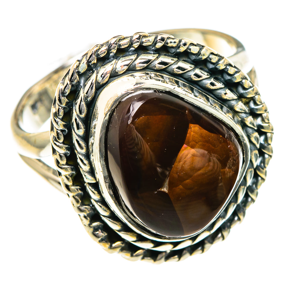 Mexican Fire Agate Rings handcrafted by Anasilvercos - RING82764