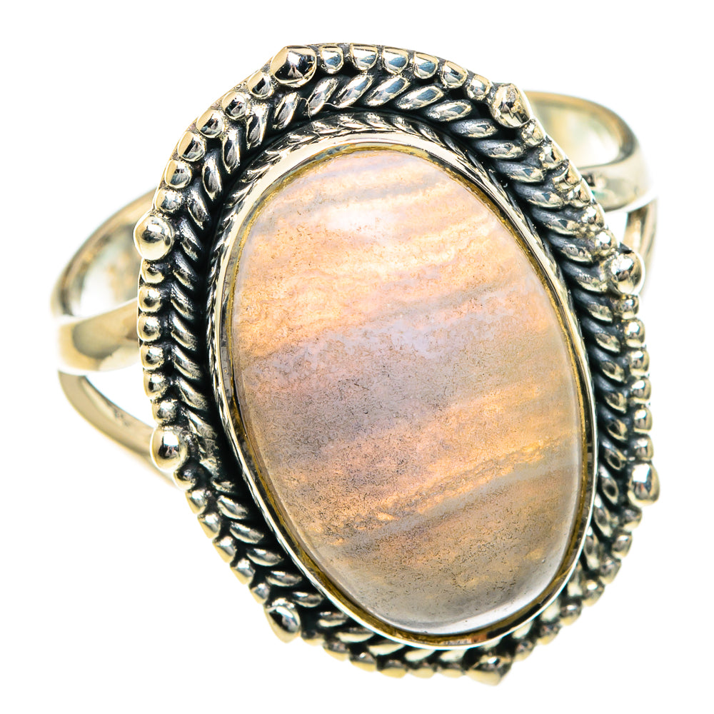 Blue Lace Agate Rings handcrafted by Anasilvercos - RING82777