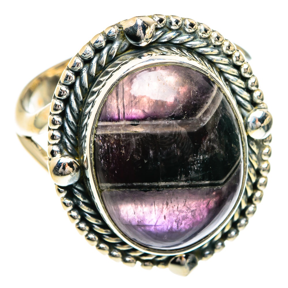 Chevron Amethyst Rings handcrafted by Anasilvercos - RING82804
