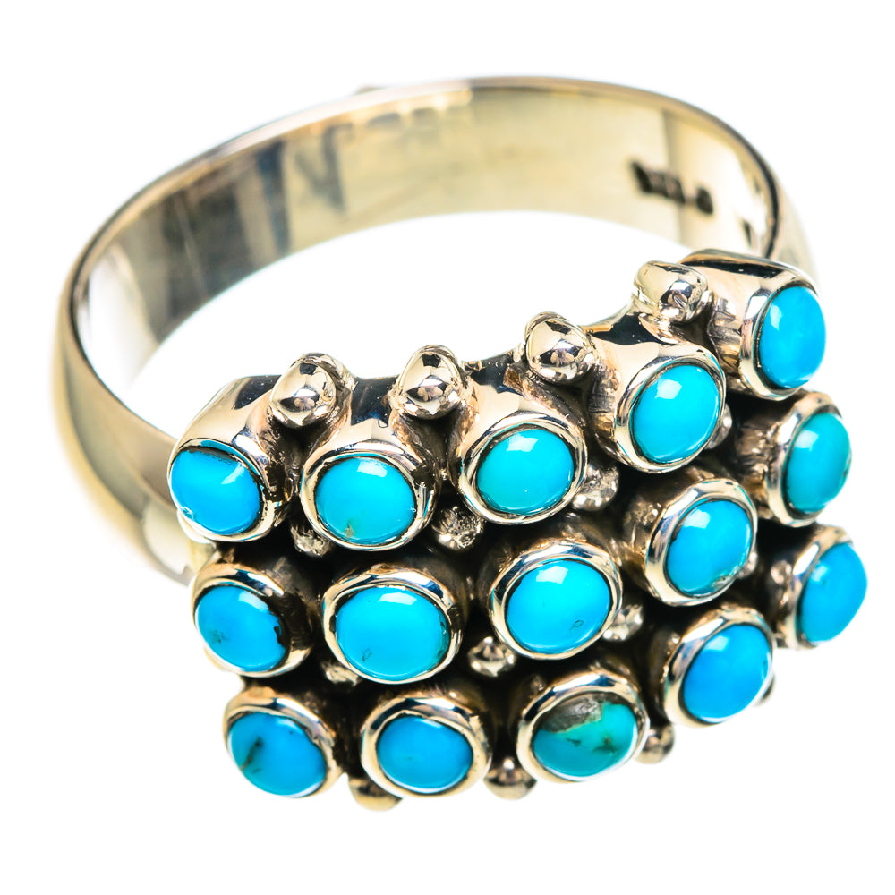 Tibetan Turquoise Rings handcrafted by Anasilvercos - RING82818