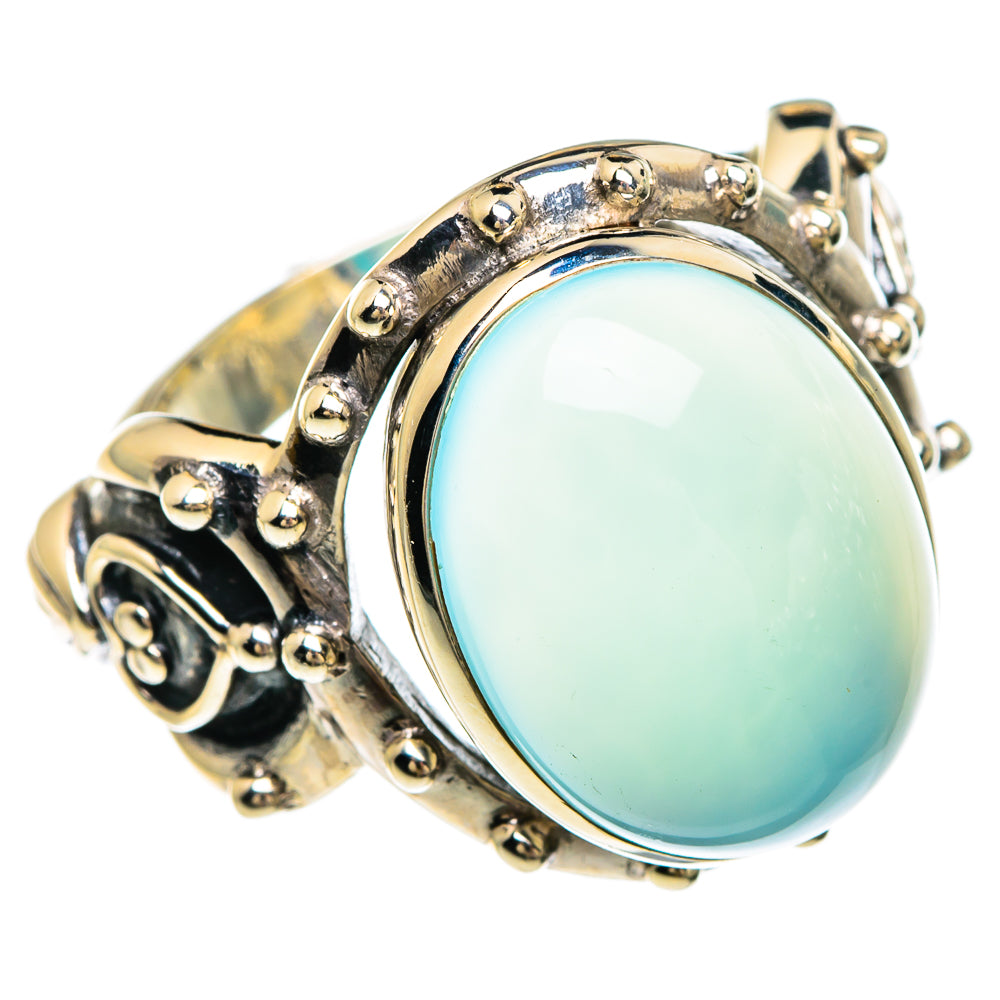 Aqua Chalcedony Rings handcrafted by Anasilvercos - RING82821
