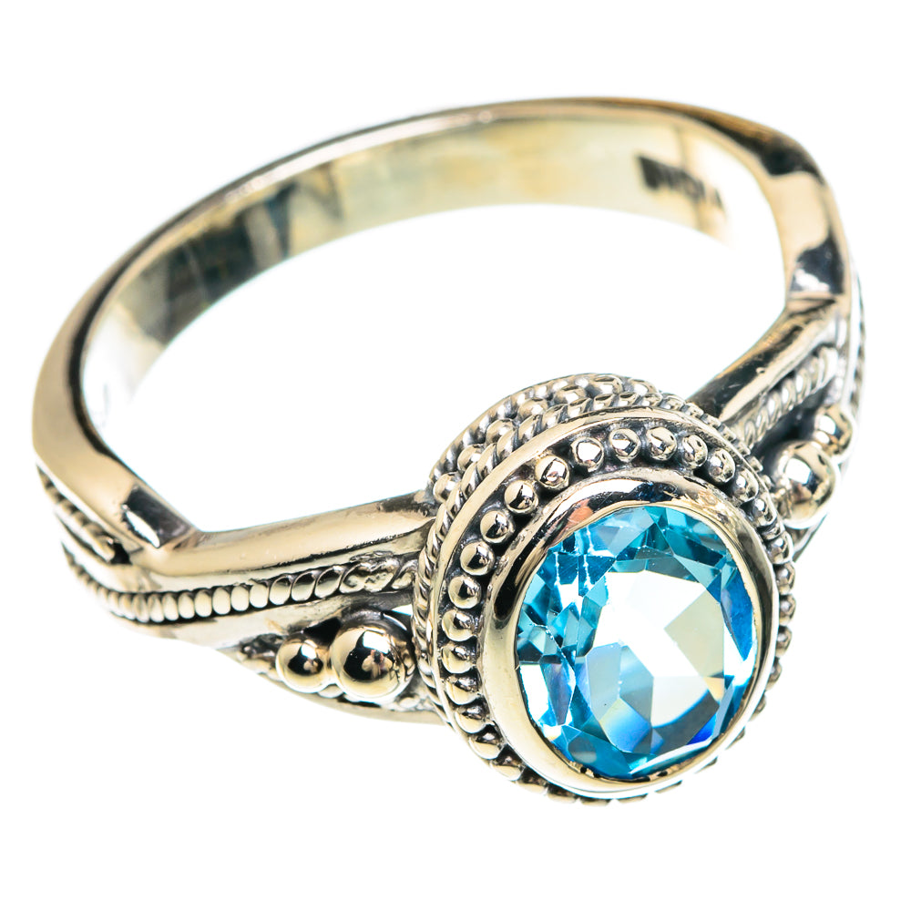 Blue Topaz Rings handcrafted by Anasilvercos - RING82845