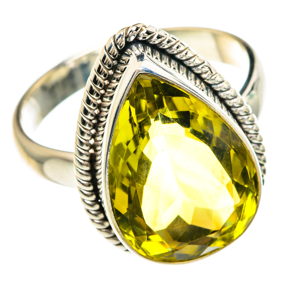 Lemon Quartz Rings handcrafted by Anasilvercos - RING82895