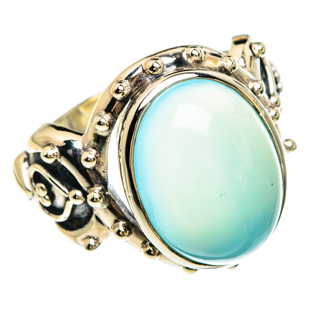 Aqua Chalcedony Rings handcrafted by Anasilvercos - RING82900