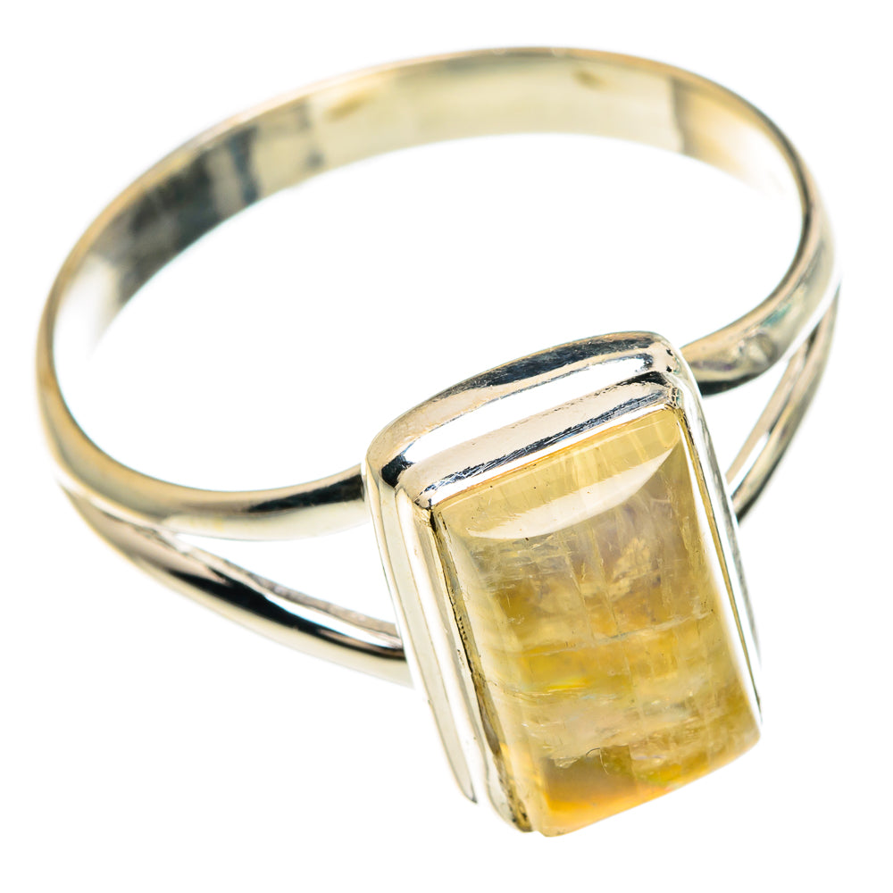 Rainbow Moonstone Rings handcrafted by Anasilvercos - RING82911