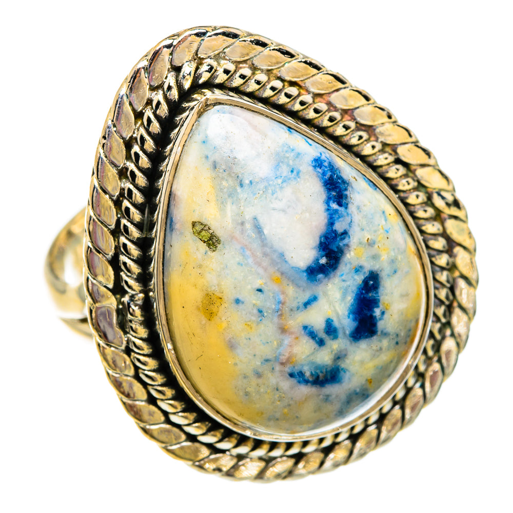Blue Scheelite Rings handcrafted by Anasilvercos - RING82946