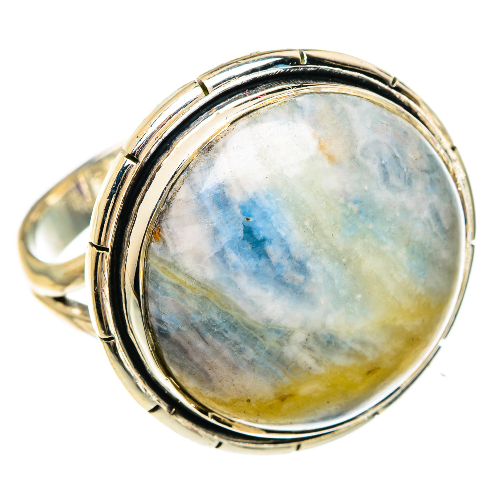 Blue Scheelite Rings handcrafted by Anasilvercos - RING82948