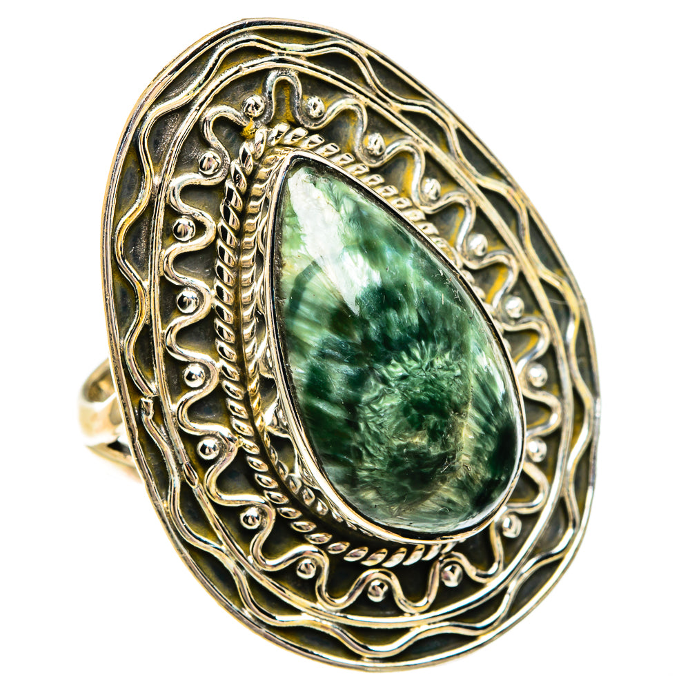 Seraphinite Rings handcrafted by Anasilvercos - RING82953