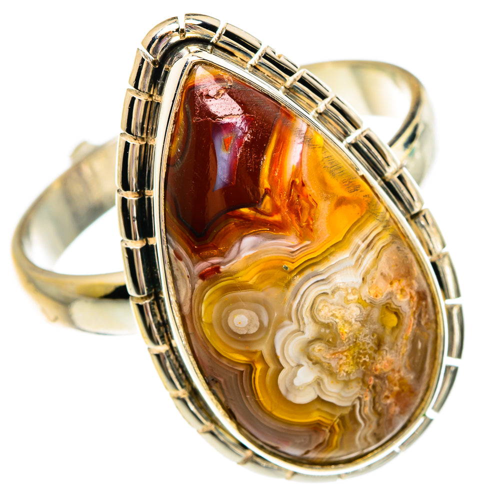 Crazy Lace Agate Rings handcrafted by Anasilvercos - RING82957