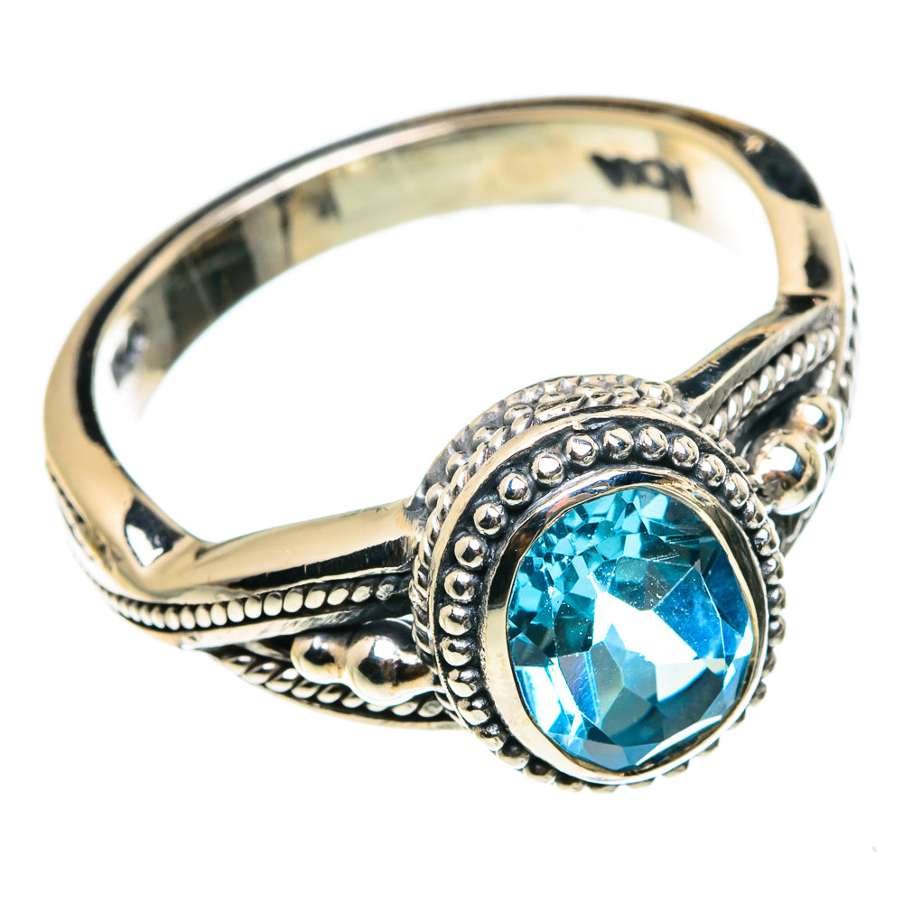 Blue Topaz Rings handcrafted by Anasilvercos - RING82972