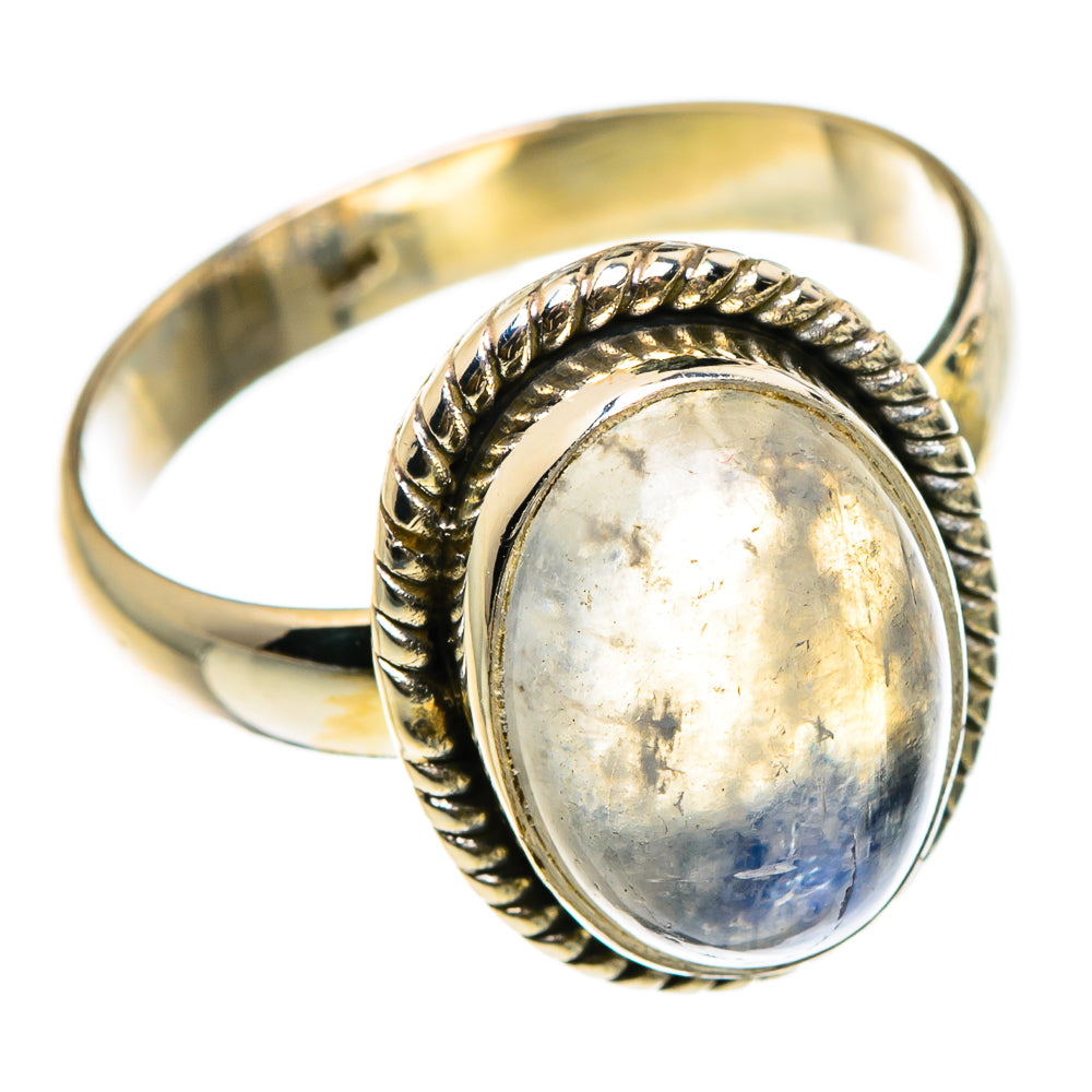Rainbow Moonstone Rings handcrafted by Anasilvercos - RING82991