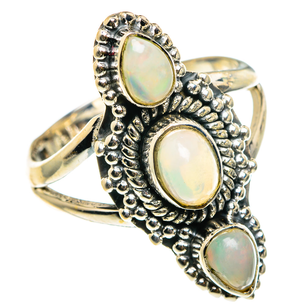 Rainbow Moonstone Rings handcrafted by Anasilvercos - RING82995
