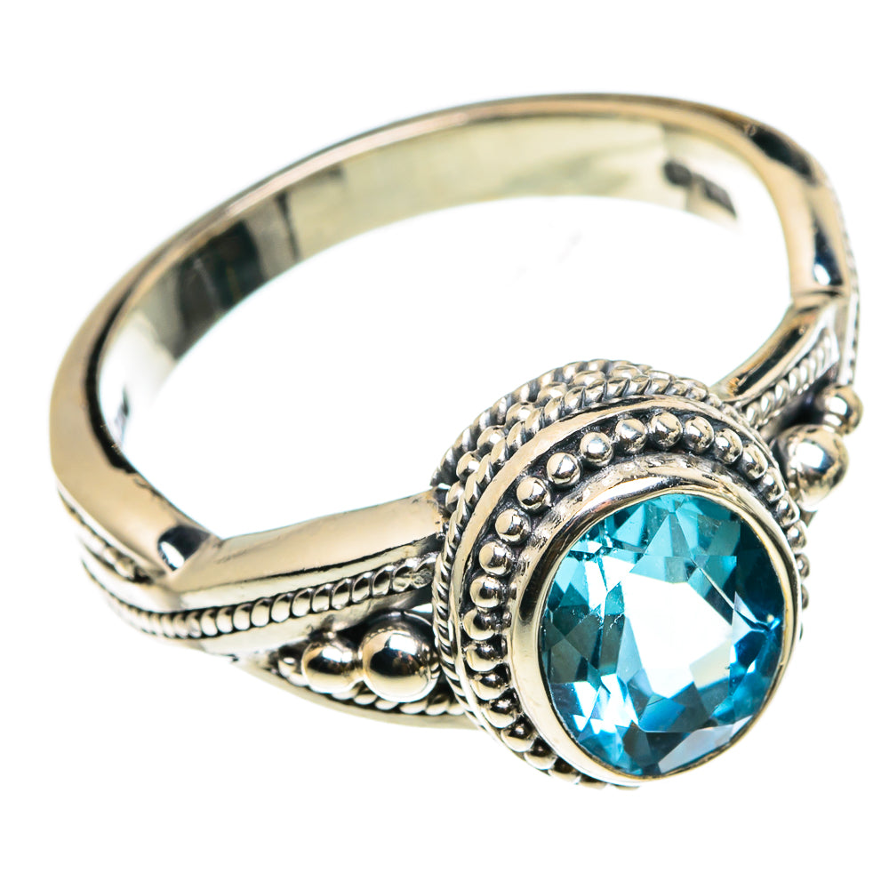 Blue Topaz Rings handcrafted by Anasilvercos - RING83003