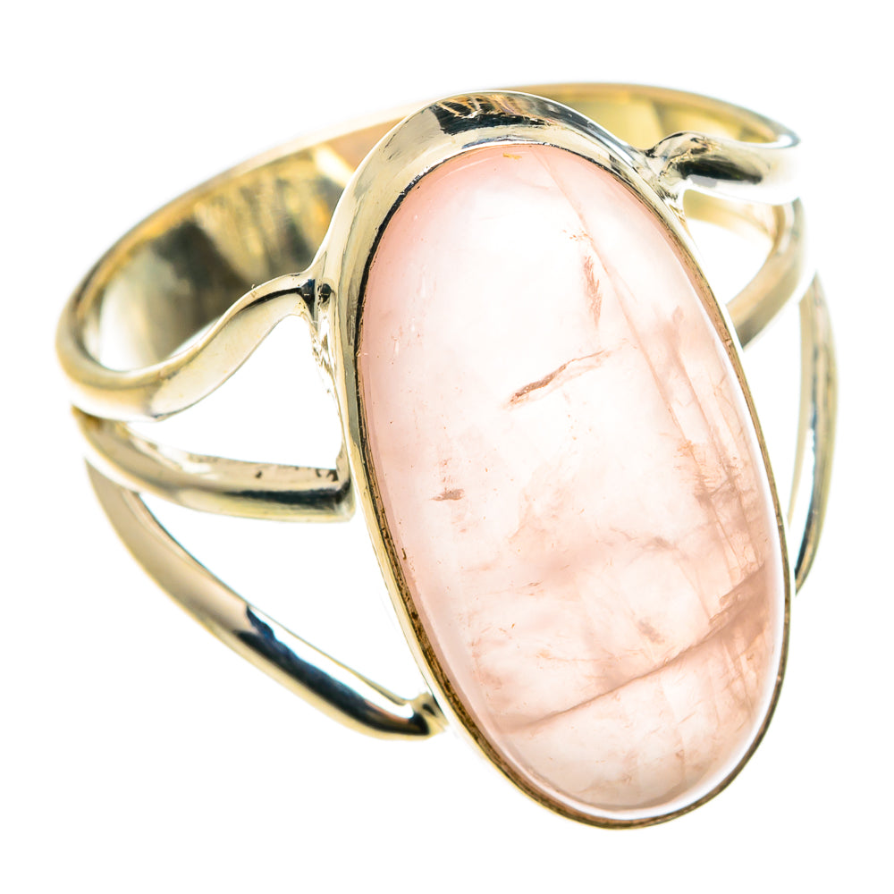 Rose Quartz Rings handcrafted by Anasilvercos - RING83015