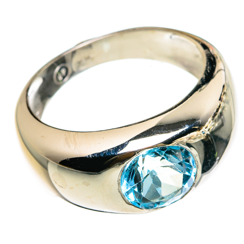 Blue Topaz Rings handcrafted by Anasilvercos - RING83027