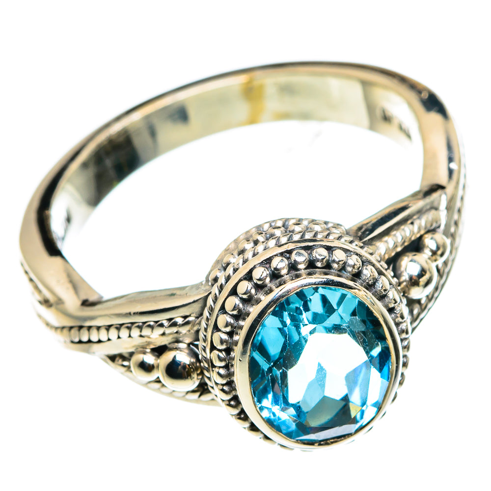 Blue Topaz Rings handcrafted by Anasilvercos - RING83031