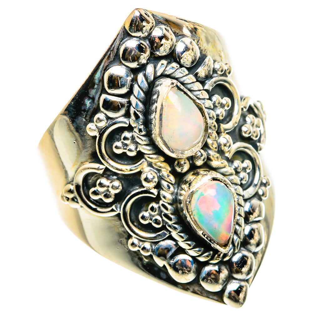 Ethiopian Opal Rings handcrafted by Anasilvercos - RING83058