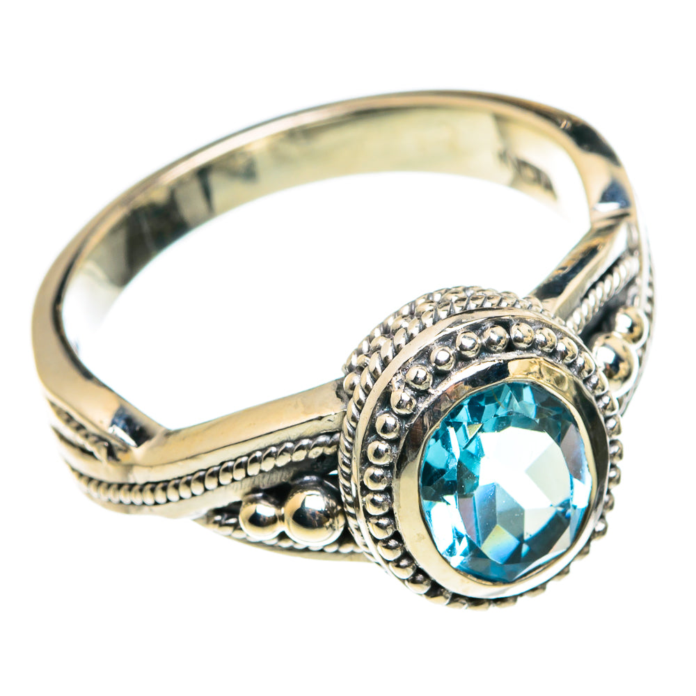 Blue Topaz Rings handcrafted by Anasilvercos - RING83060