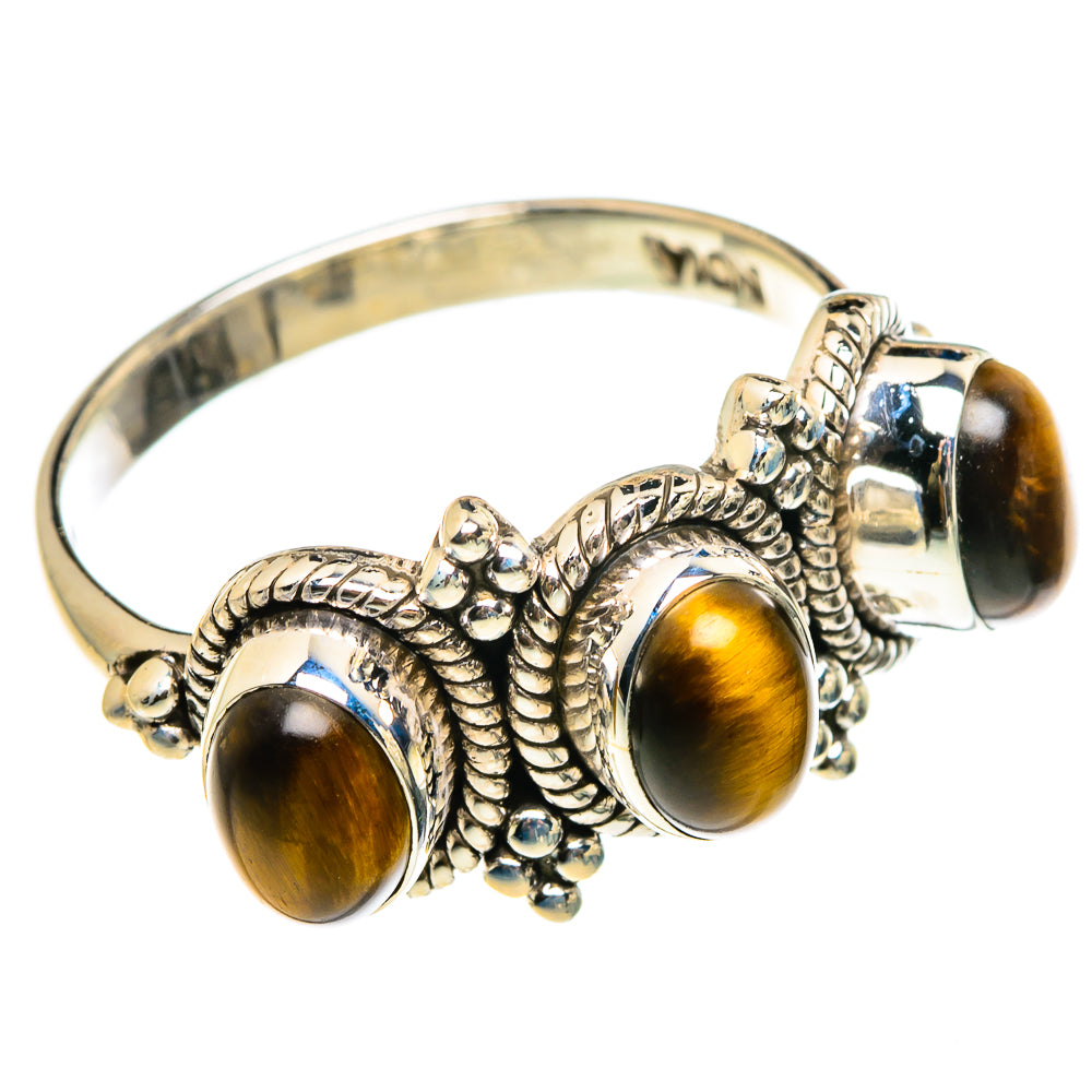 Tiger Eye Rings handcrafted by Anasilvercos - RING83070