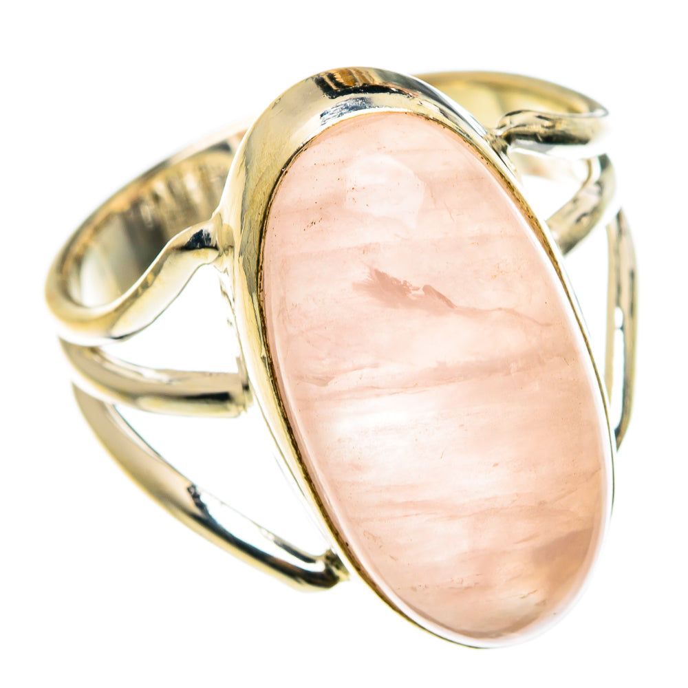 Rose Quartz Rings handcrafted by Anasilvercos - RING83078