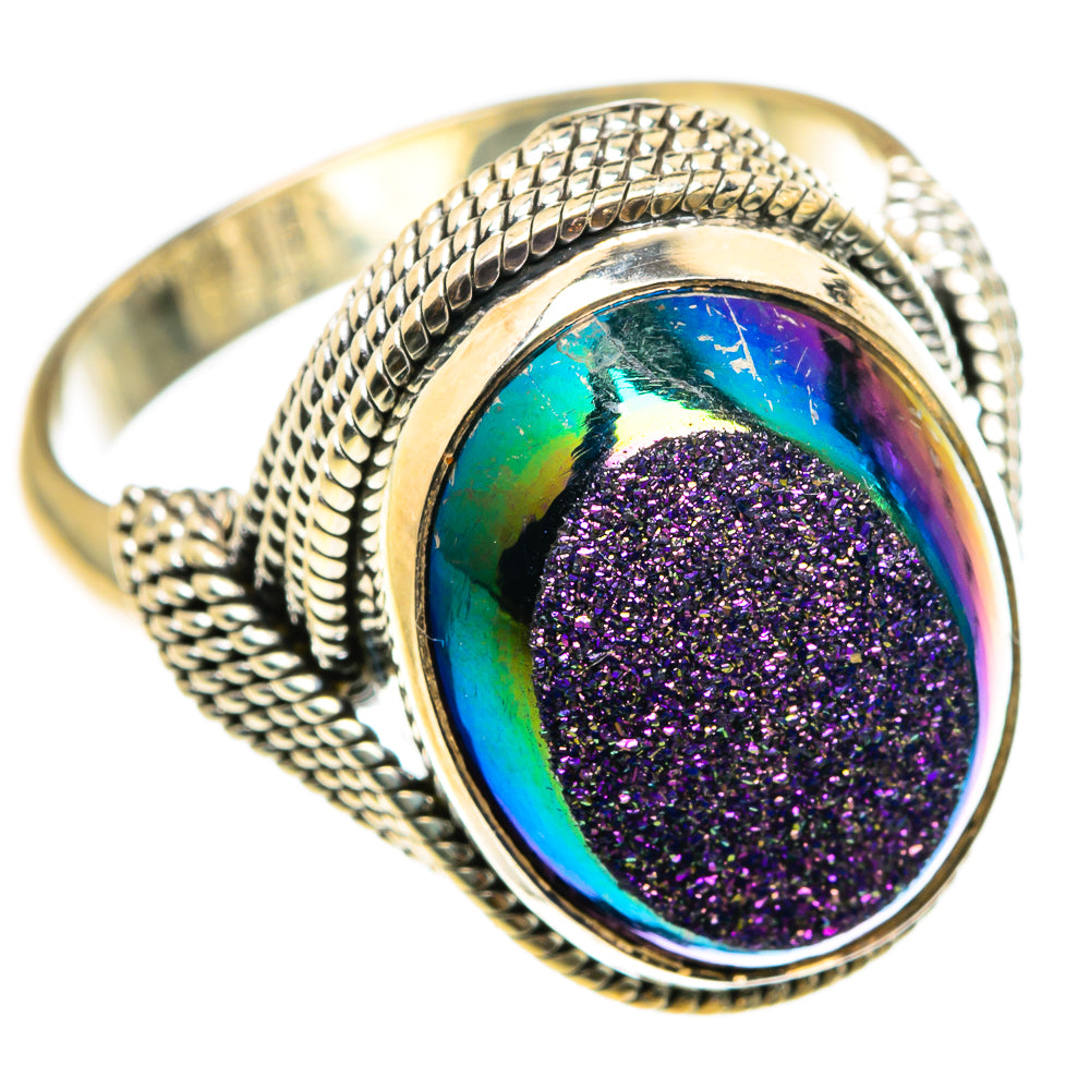 Titanium Druzy Rings handcrafted by Anasilvercos - RING83080