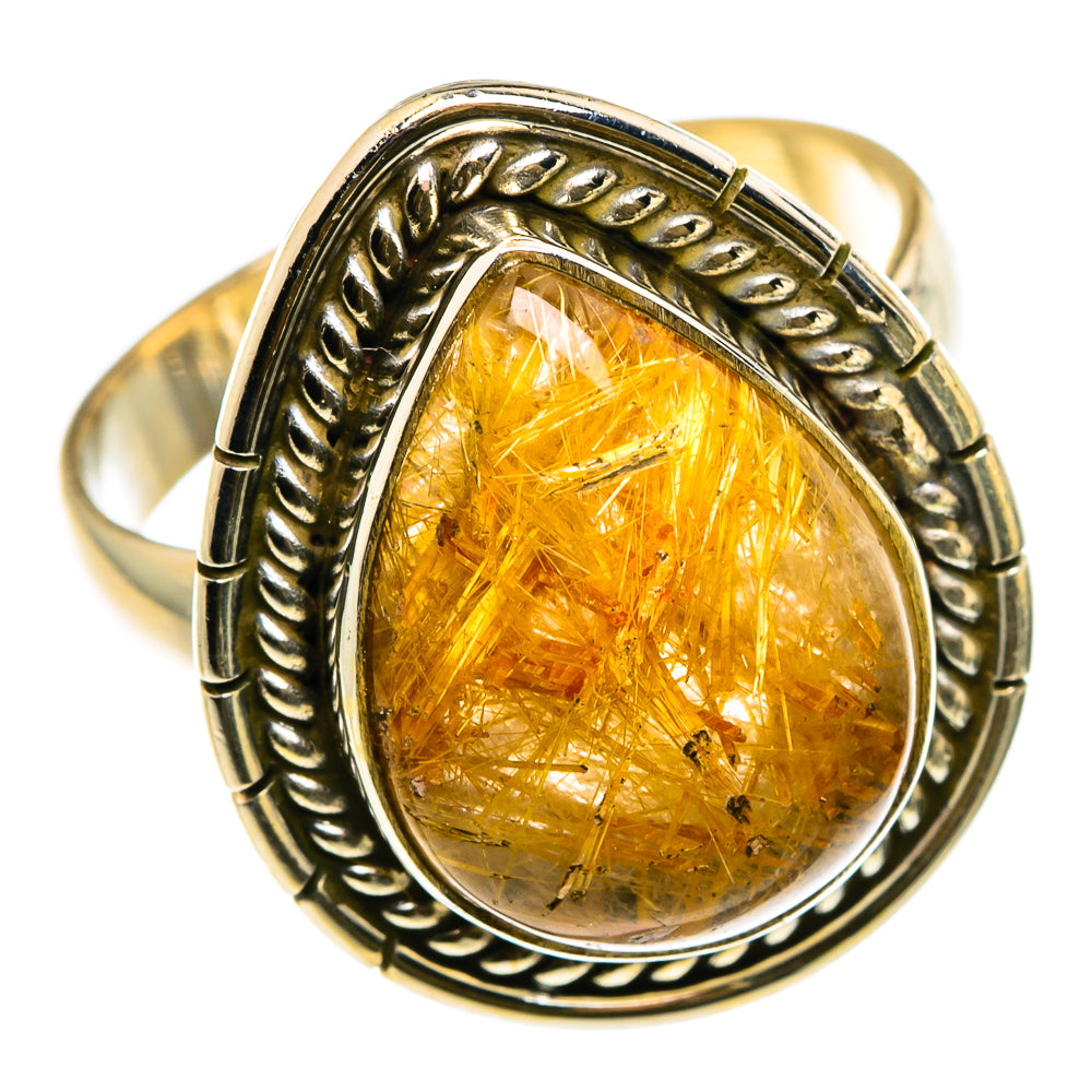 Rutilated Quartz Rings handcrafted by Anasilvercos - RING83081