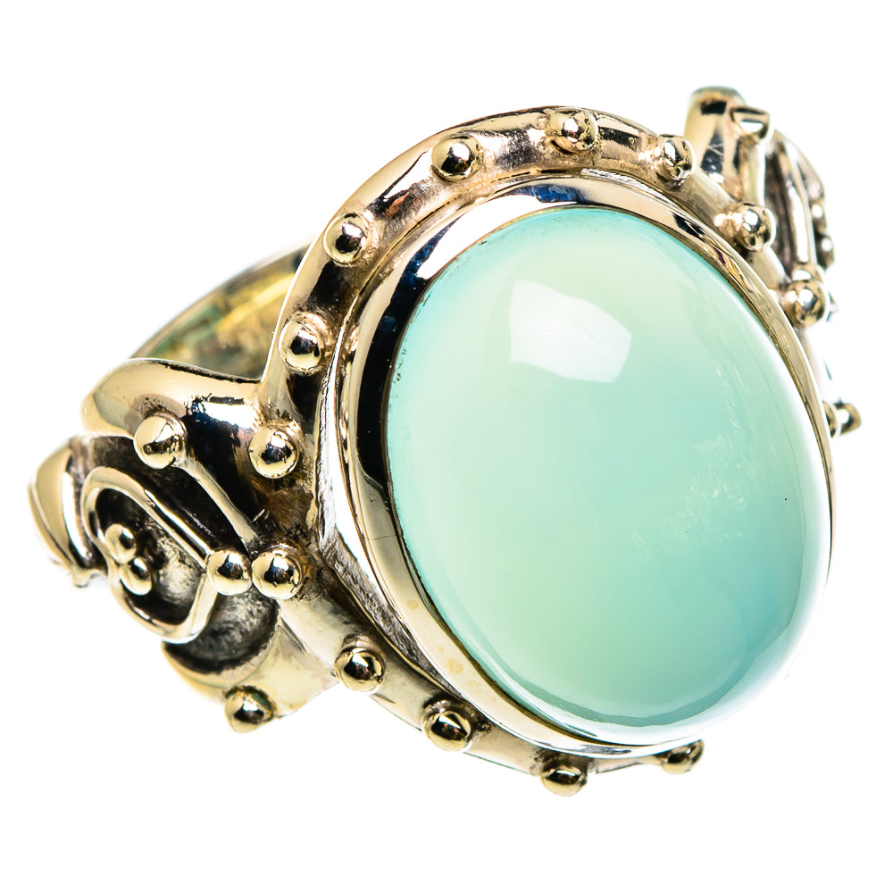 Aqua Chalcedony Rings handcrafted by Anasilvercos - RING83095