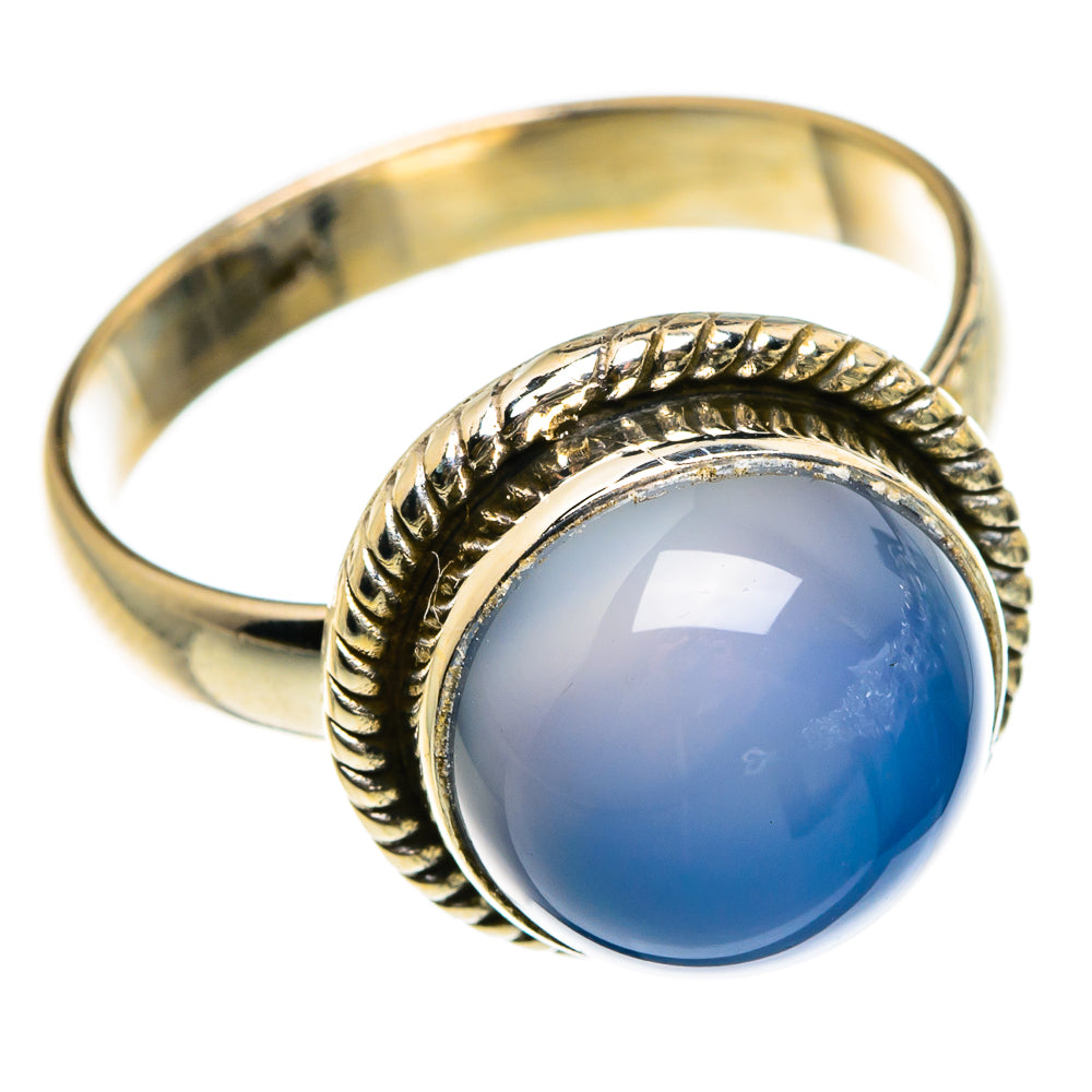 Aqua Chalcedony Rings handcrafted by Anasilvercos - RING83096
