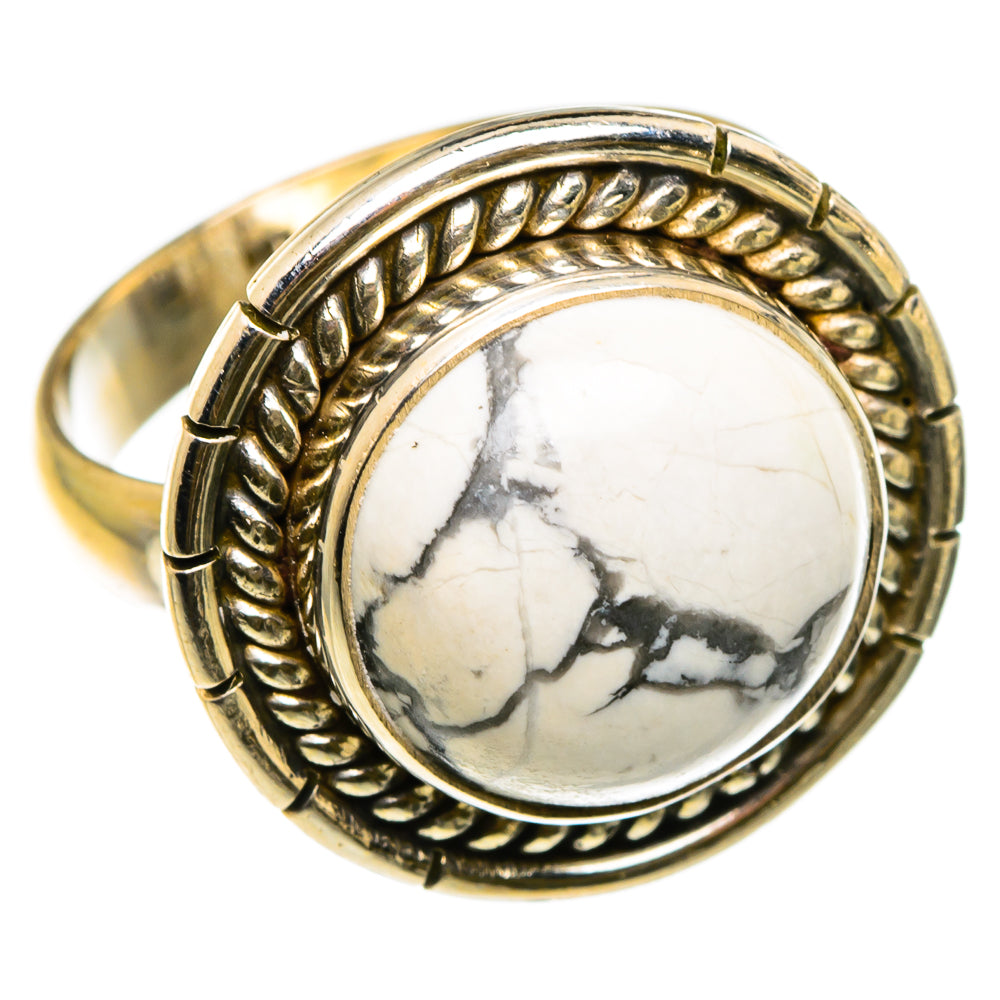 Howlite Rings handcrafted by Anasilvercos - RING83118