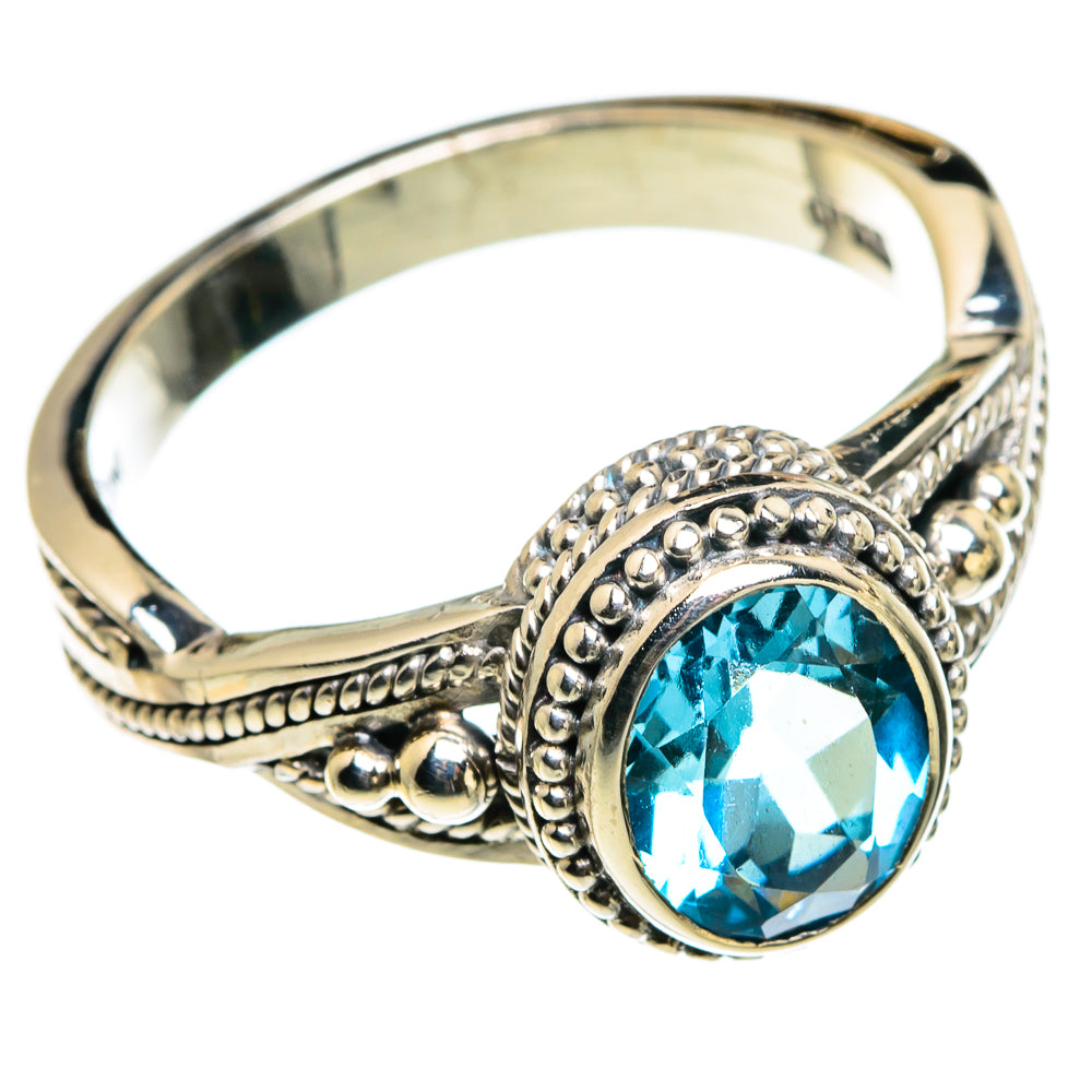 Blue Topaz Rings handcrafted by Anasilvercos - RING83124