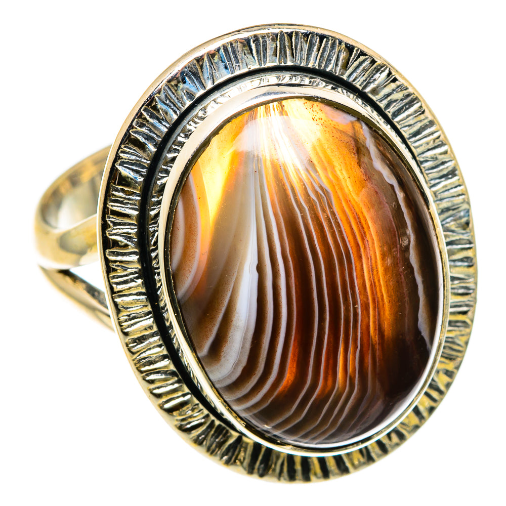 Botswana Agate Rings handcrafted by Anasilvercos - RING83134