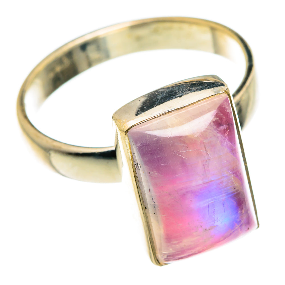 Pink Moonstone Rings handcrafted by Anasilvercos - RING83140