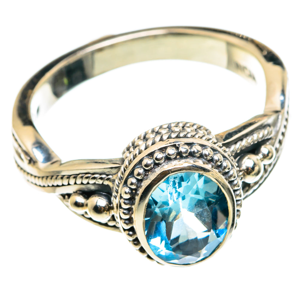 Blue Topaz Rings handcrafted by Anasilvercos - RING83159