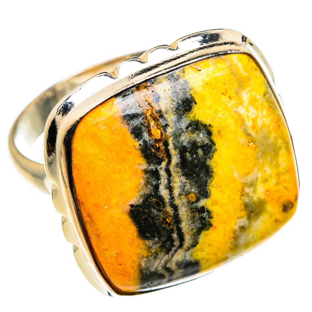Bumble Bee Jasper Rings handcrafted by Anasilvercos - RING83189