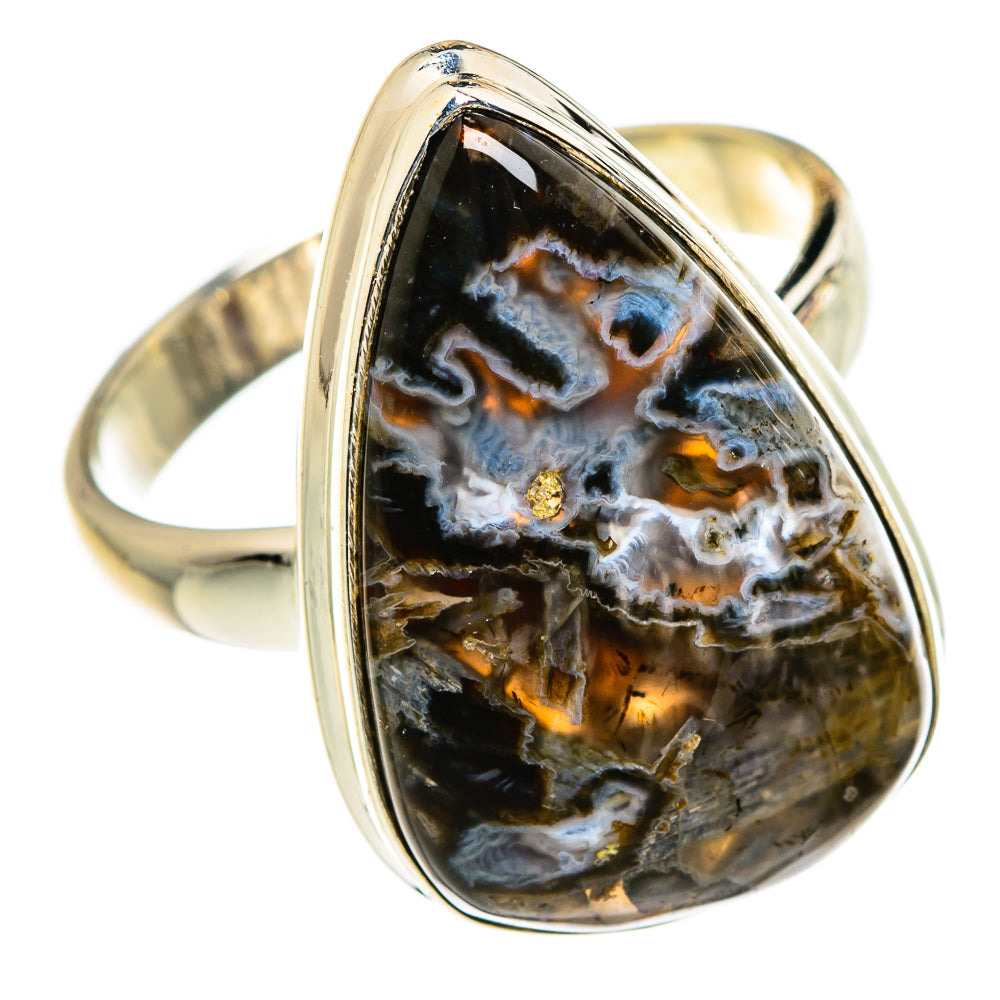 Turkish Tube Agate Rings handcrafted by Anasilvercos - RING83202